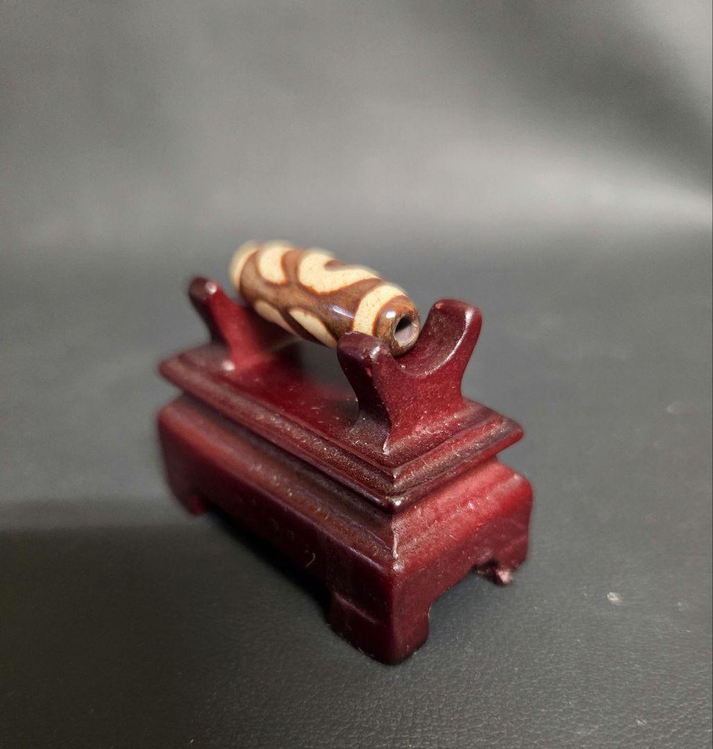967　天珠　上肯　龍紋　希少　金銭釣天珠　[招財天珠」　dzibeads！