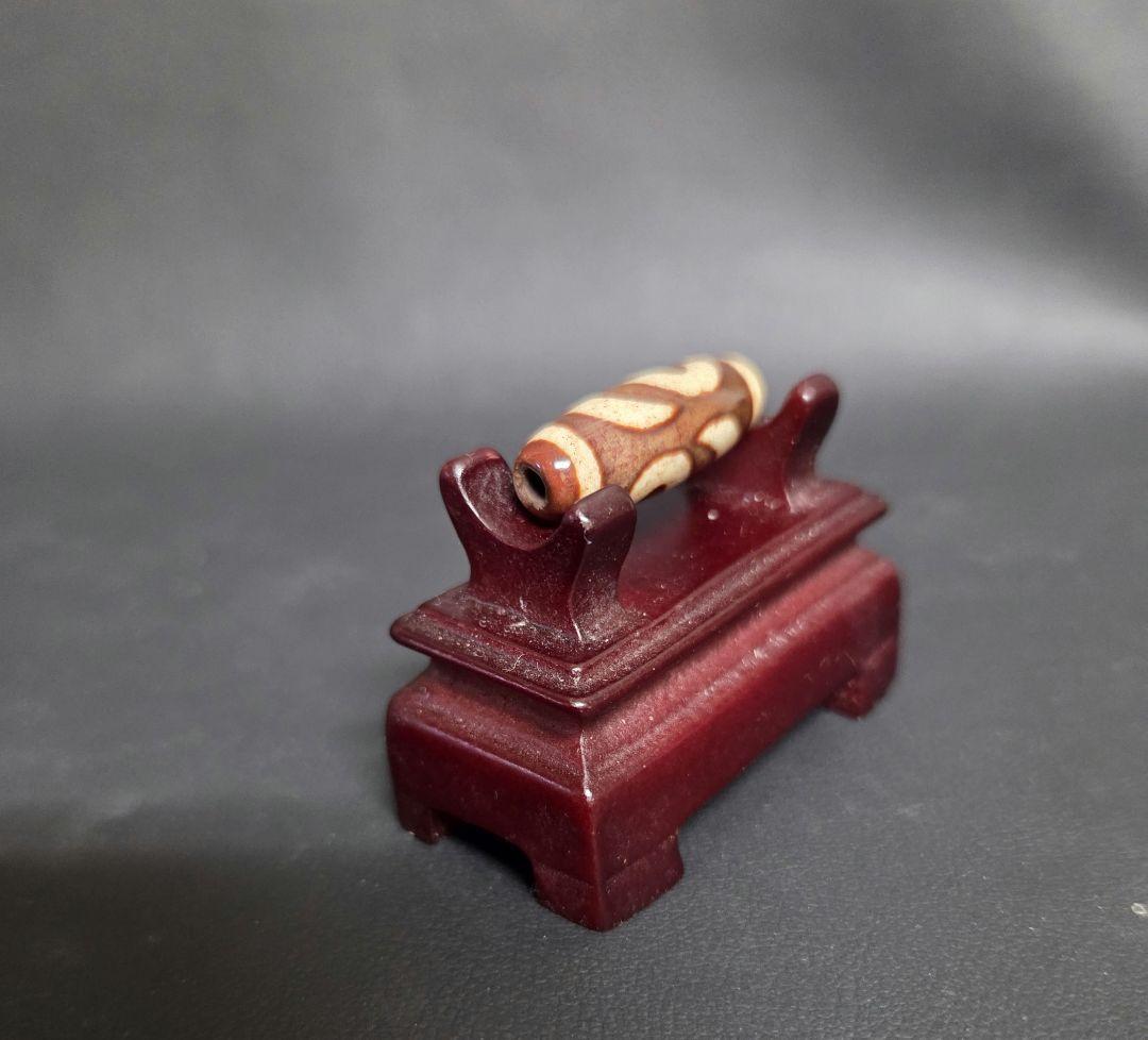 967　天珠　上肯　龍紋　希少　金銭釣天珠　[招財天珠」　dzibeads！