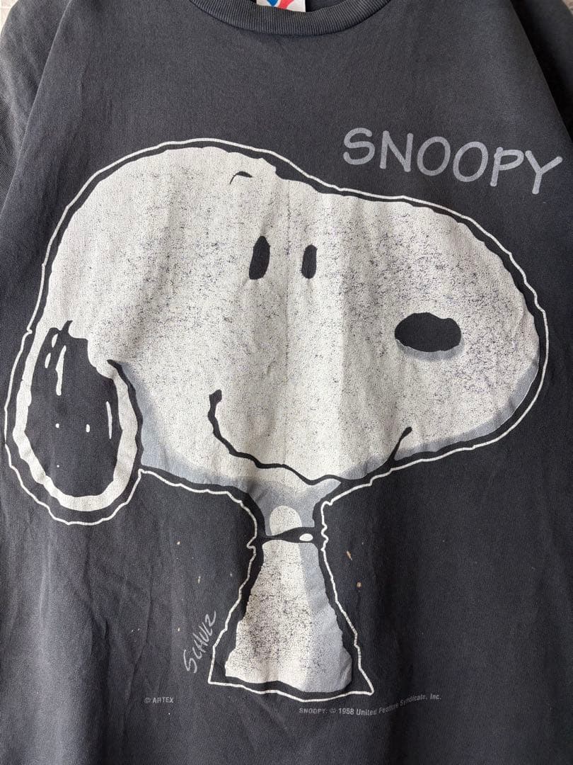 90s ヴィンテージ USA製シングルステッチ スヌーピー　Tシャツ　フェード