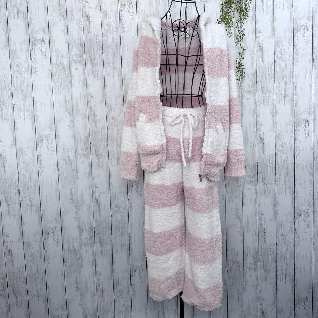 ジェラートピケ ♪ Fサイズ ボーダー ふわもこ 上下セットアップ 極美品