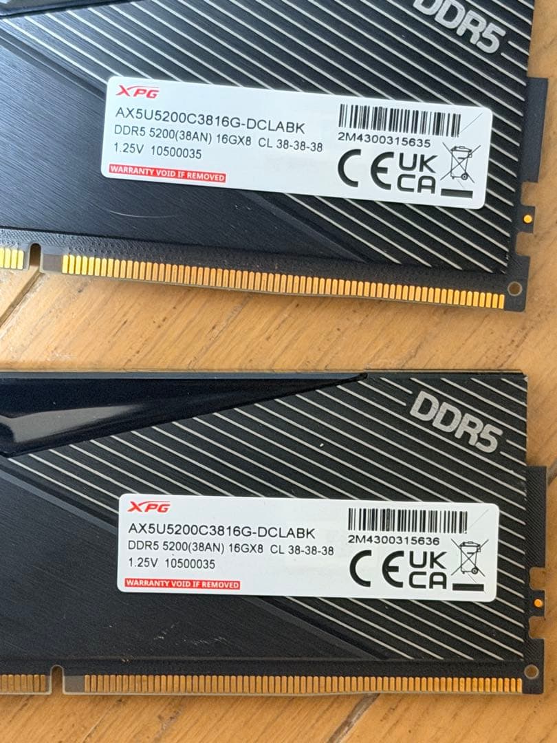 y*a様 XPG DDR5 32GB (16GB *2 )5200MHz