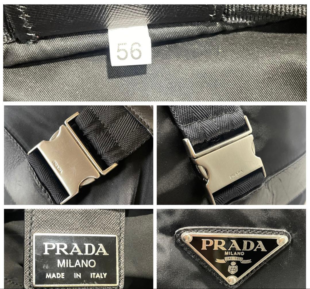 【極美品】 PRADA プラダ ボストンバッグ ナイロン サフィアーノレザー