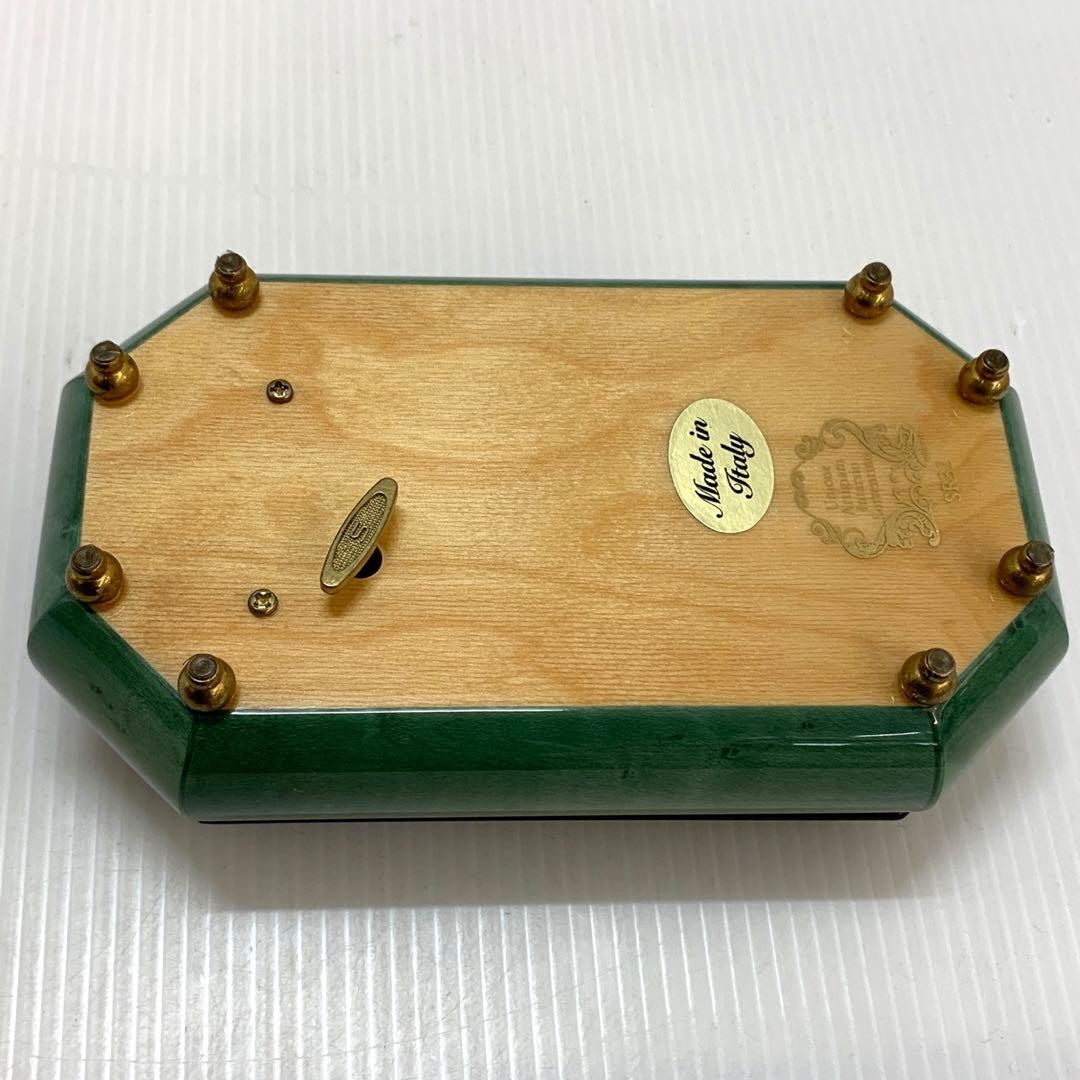 美品 オルゴール イタリア製 象嵌細工 ジュエリーボックス 宝石箱