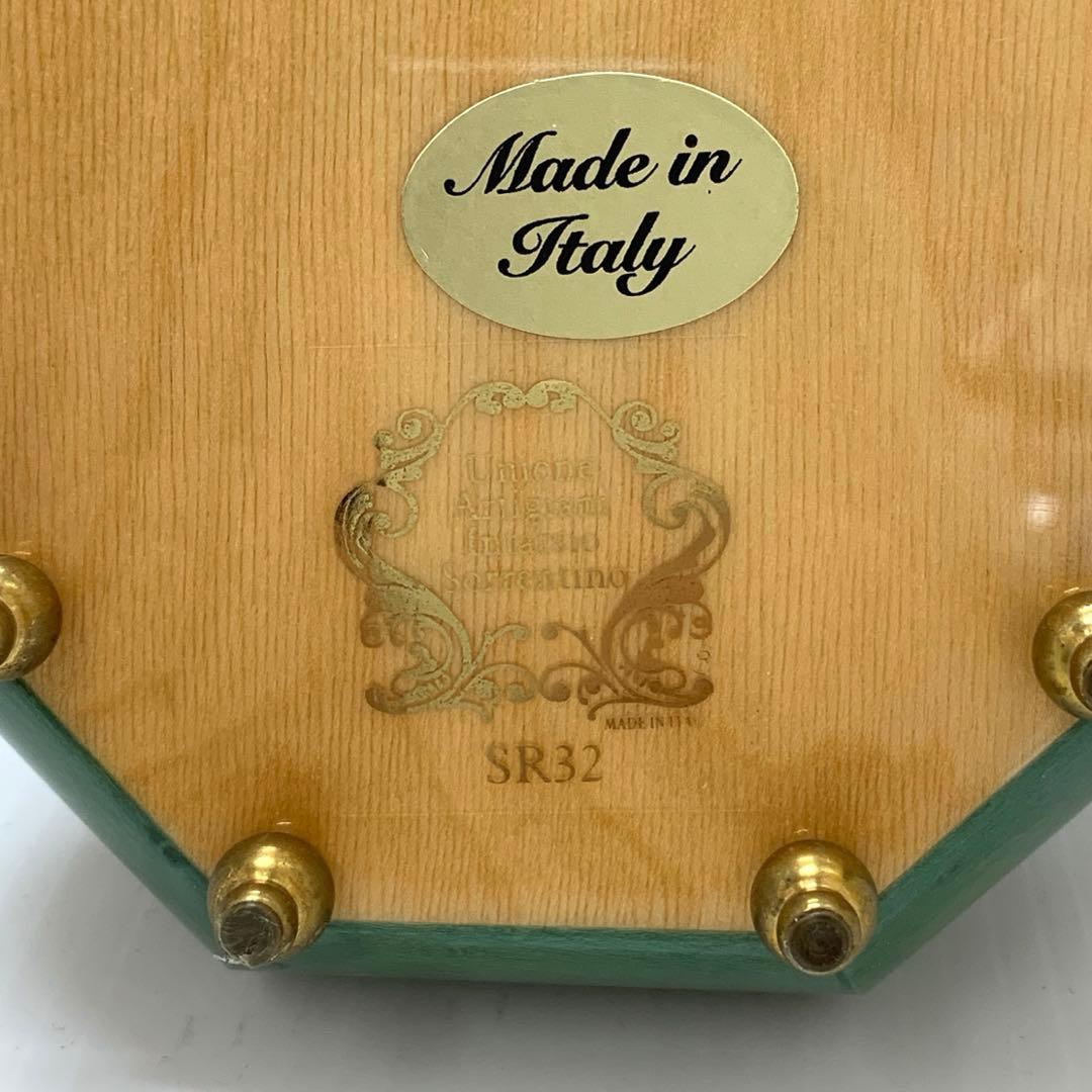 美品 オルゴール イタリア製 象嵌細工 ジュエリーボックス 宝石箱