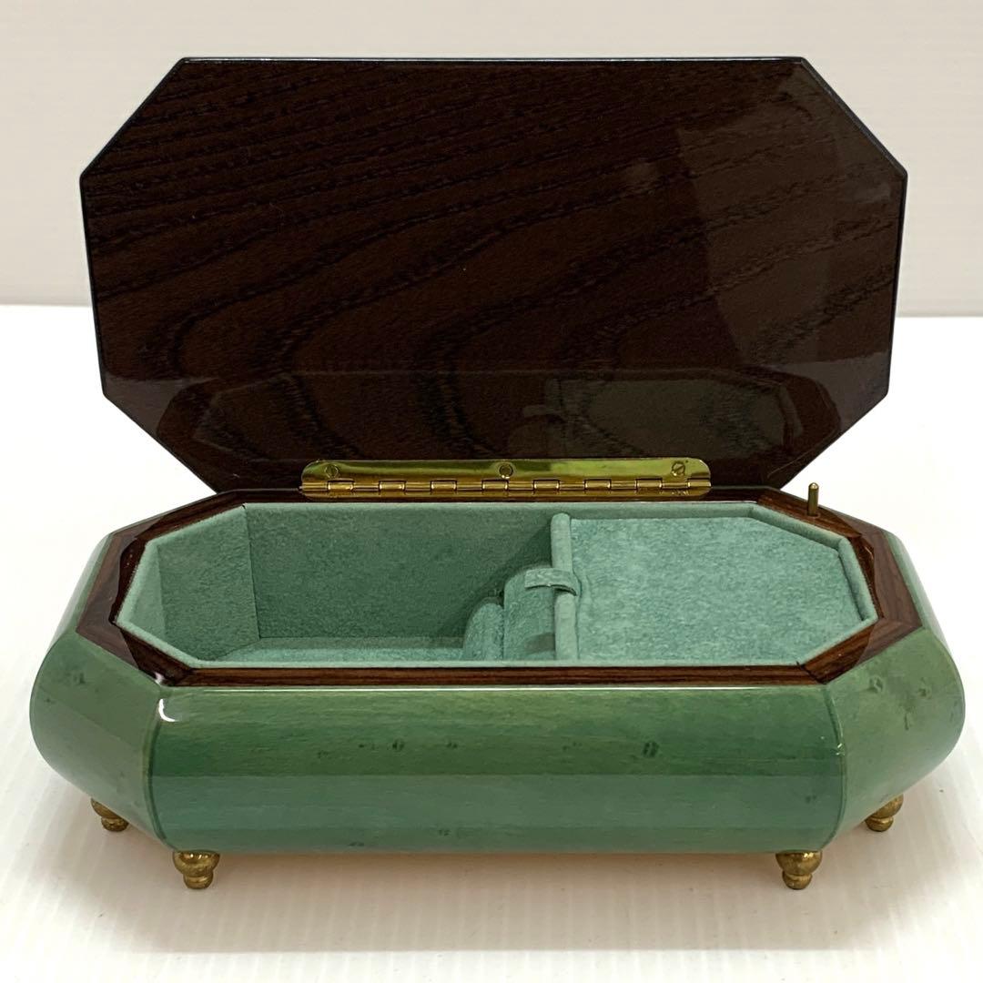 美品 オルゴール イタリア製 象嵌細工 ジュエリーボックス 宝石箱