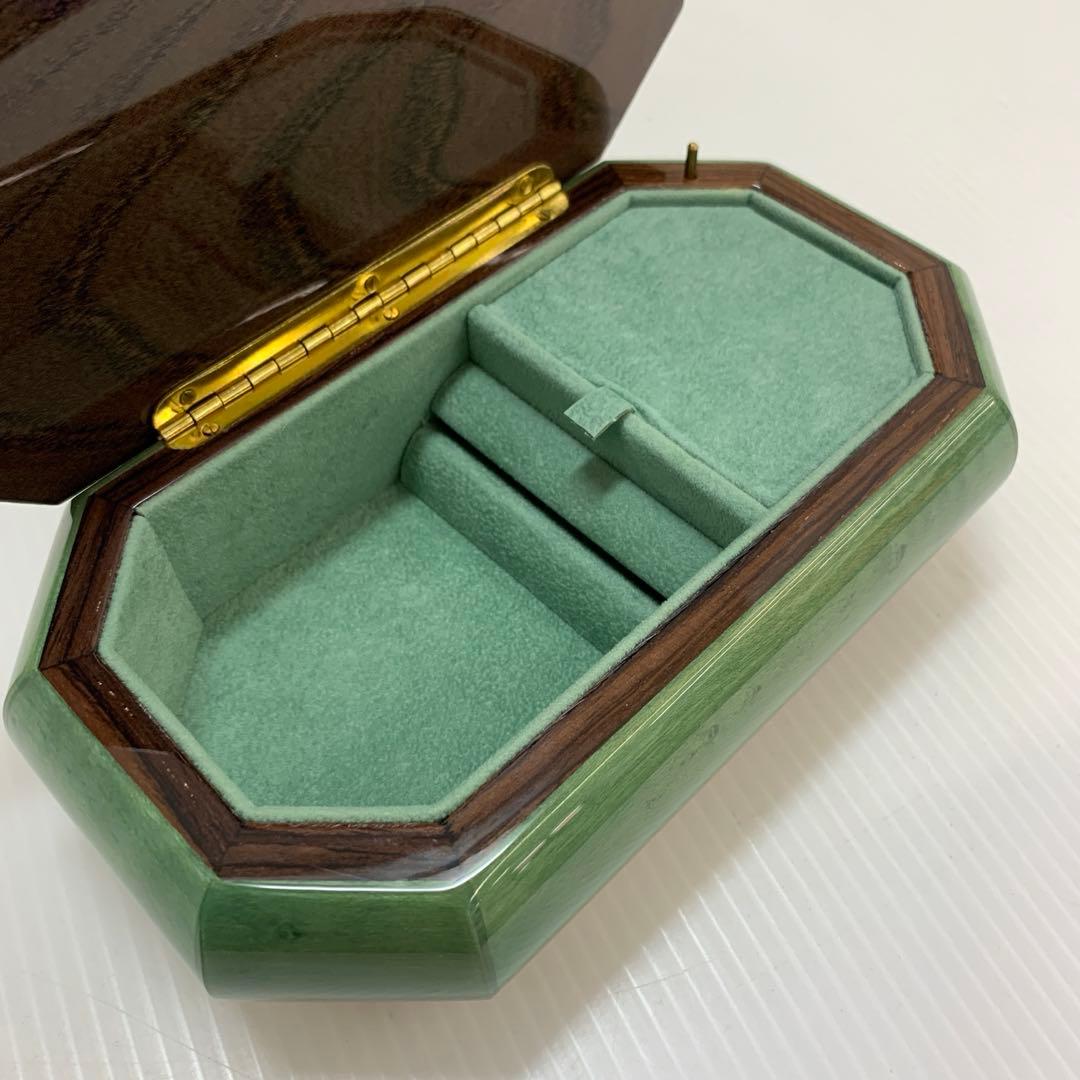 美品 オルゴール イタリア製 象嵌細工 ジュエリーボックス 宝石箱
