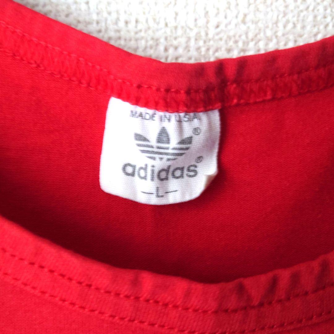adidas　80年代前半　タンクトップ　両面プリント