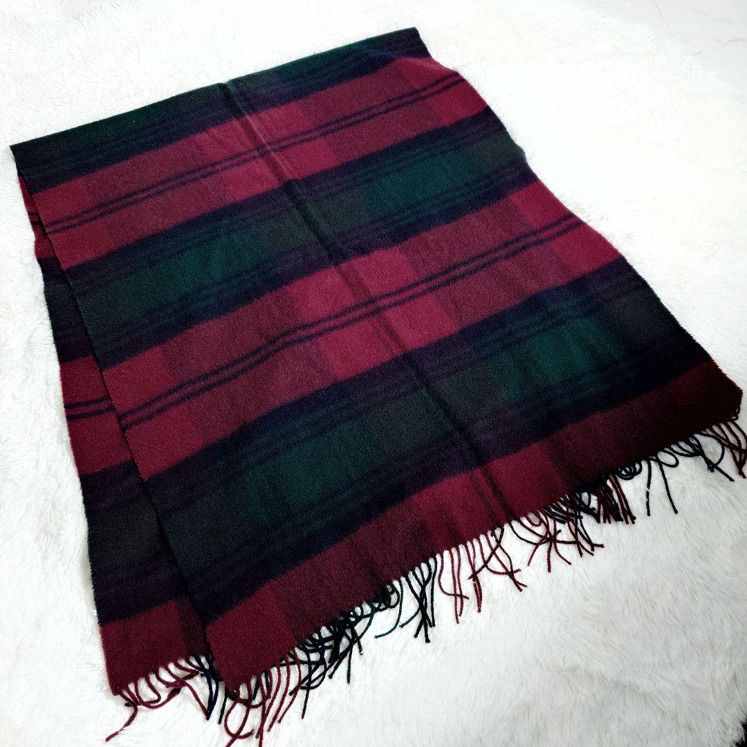 美品✨JOHNSTONS OF ELGIN 大判 ストール カシミヤ チェック