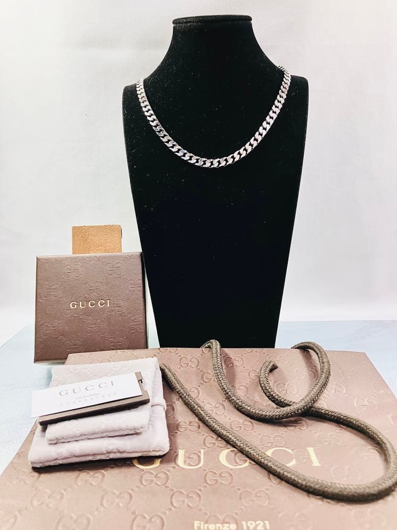 【新品同様】GUCCI 喜平チェーン ネックレス メンズ SV925 6.4㍉