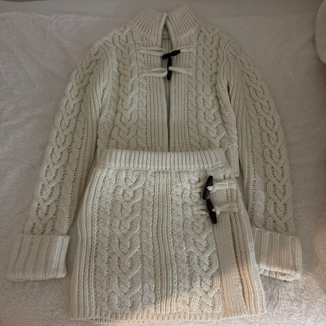 トップス t ANDMARY kelly toggle knit set up