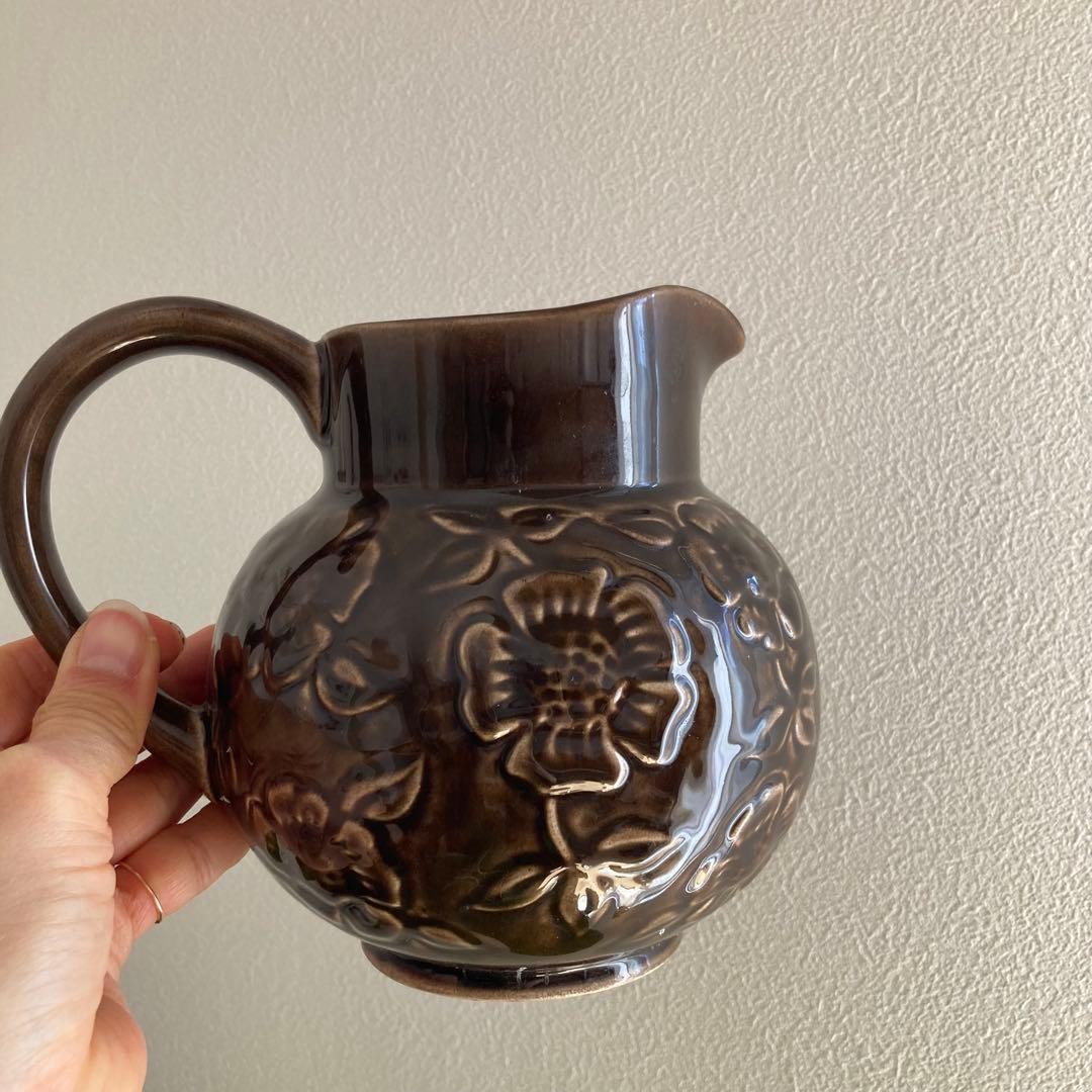 北欧ヴィンテージ　 GULDKROKEN陶器のフラワーベース/花器/花瓶/水差し