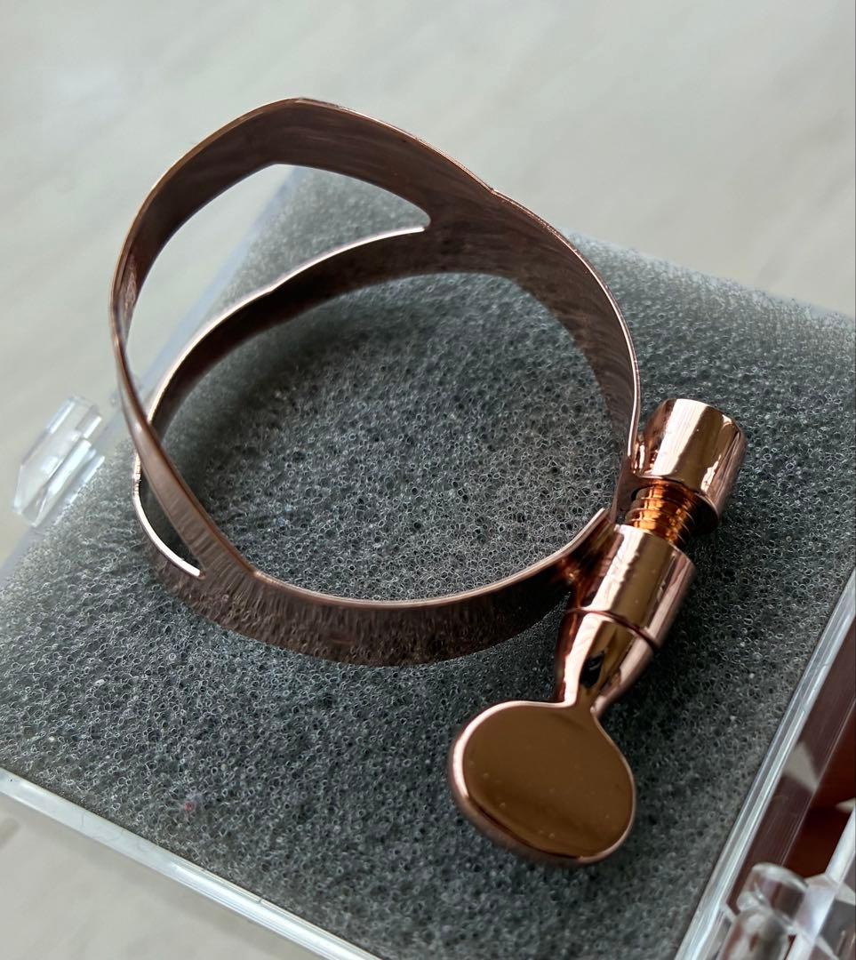 【未使用】SELMER アルトサックスリガチャー ピンクゴールド