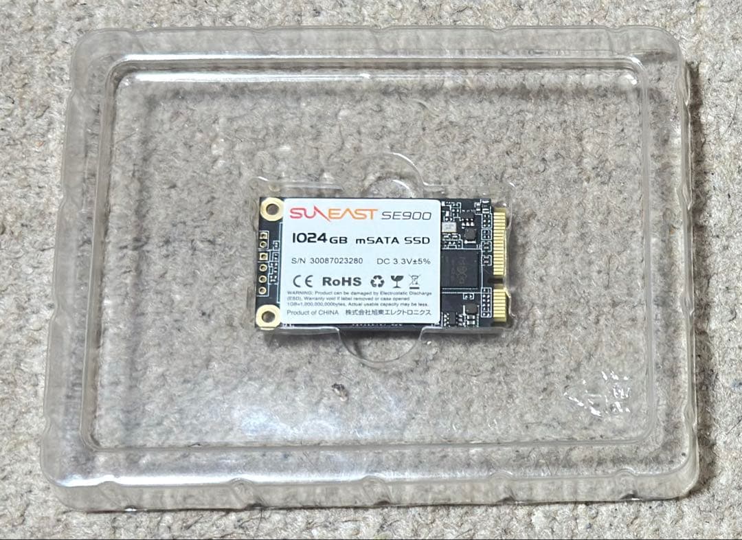 SUNEAST 内蔵型SSD mSATA 1024GB