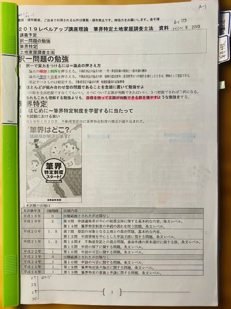 土地家屋調査士　金子塾テキスト
