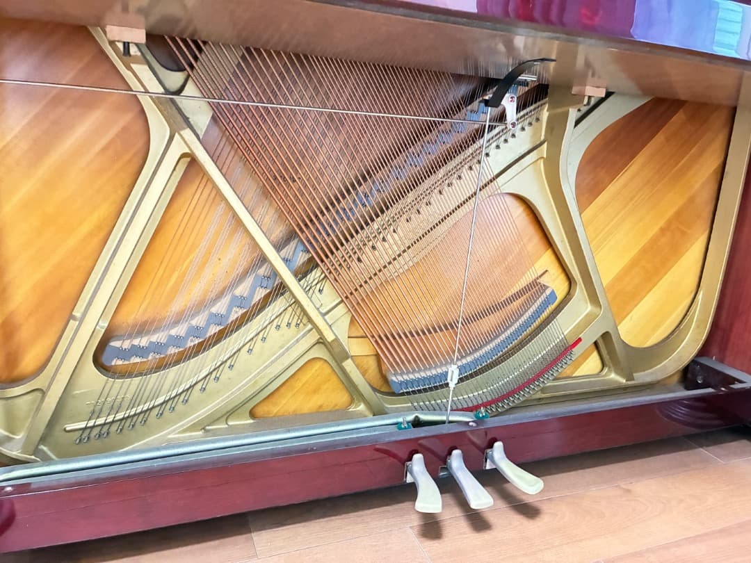 【希少・美品】YAMAHA W116BT アップライトピアノ 赤 バーチ艶出し