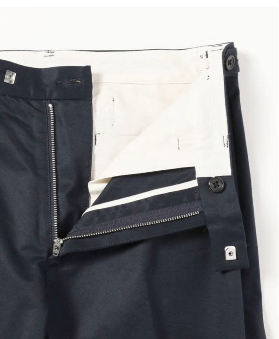 Beams PlusコットンネイビージャケットL/スラックスXLセットアップ