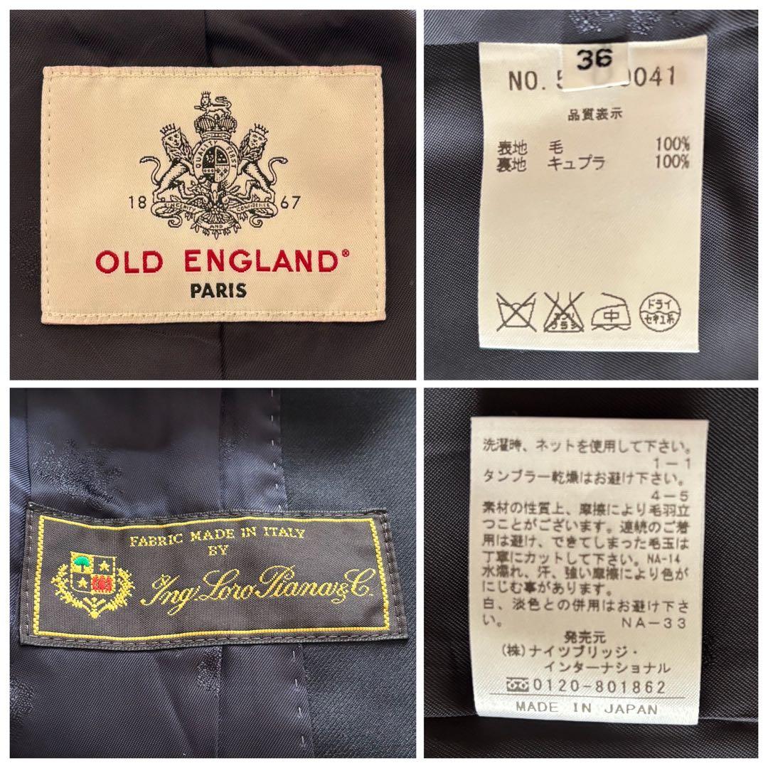 【OLD ENGLAND】 ロロピアーナ生地 ハンドステッチ比翼仕立てジャケット
