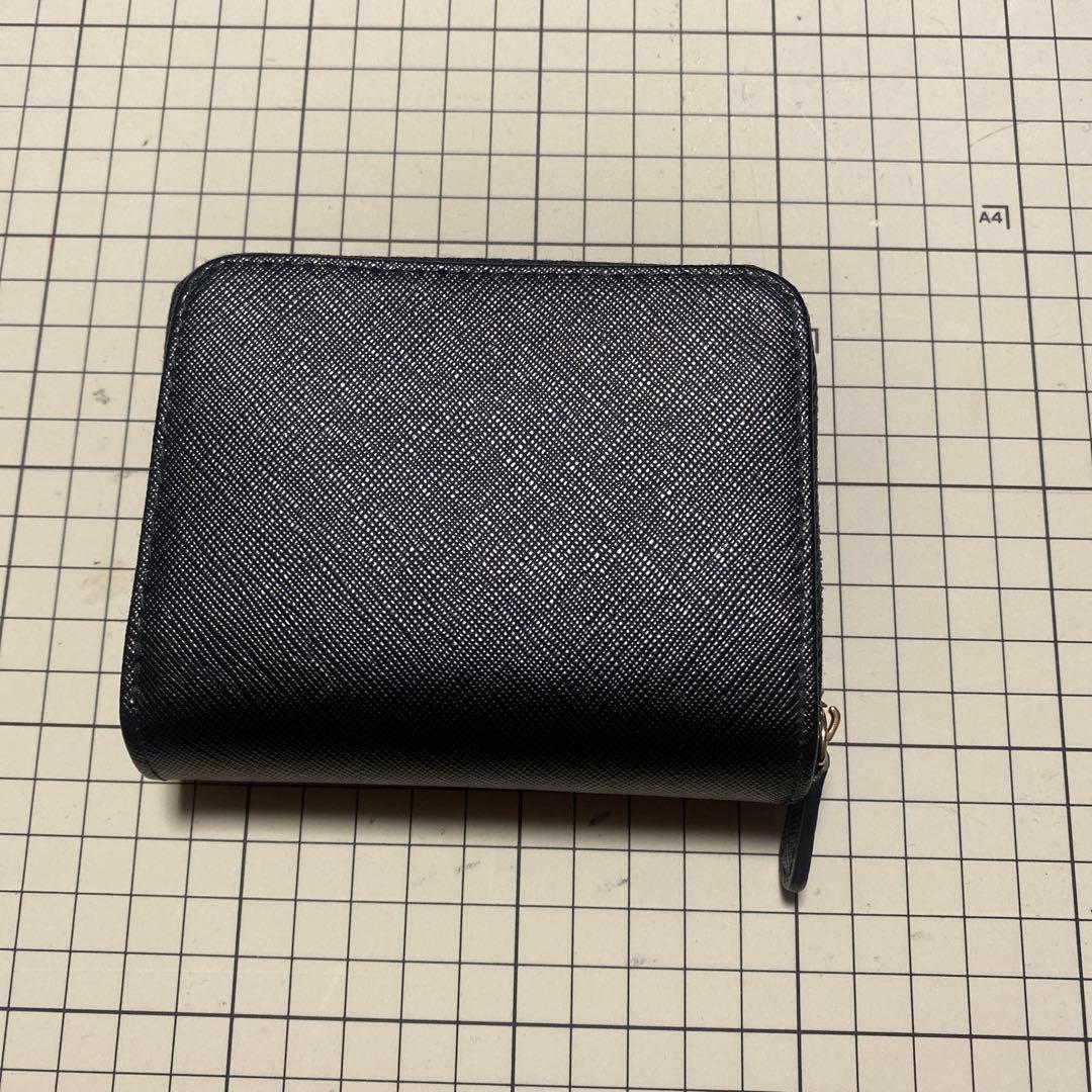 PRADA サフィアーノレザー 二つ折り財布 ネイビー