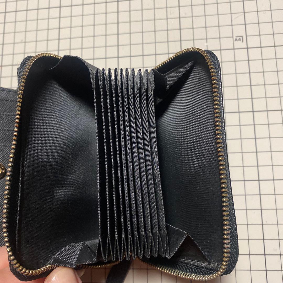 PRADA サフィアーノレザー 二つ折り財布 ネイビー