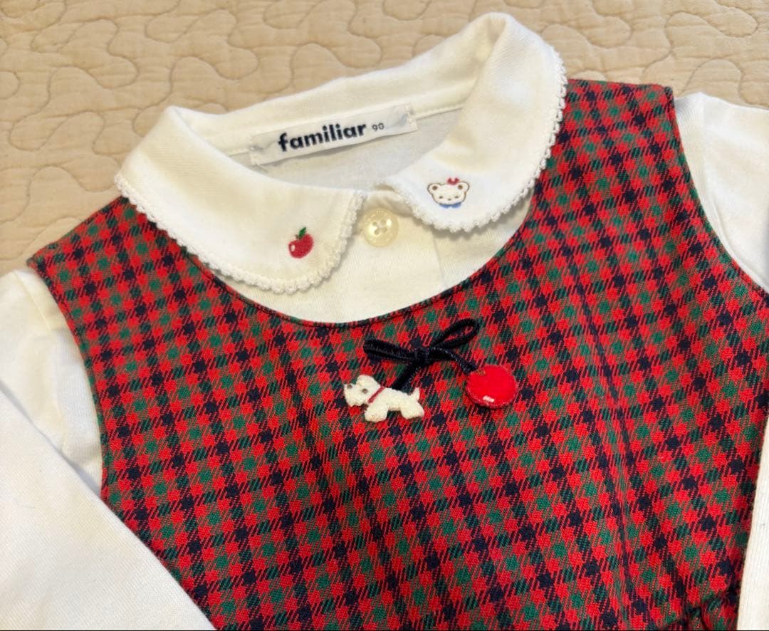 familiar ファミリア　ワンピース　シャツセット90