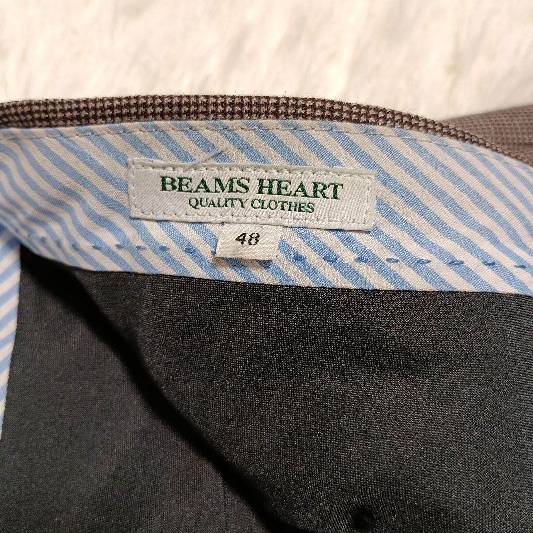 BEAMS HEART マーチンソン生地 ブラウン ビジネスジャケットLsize