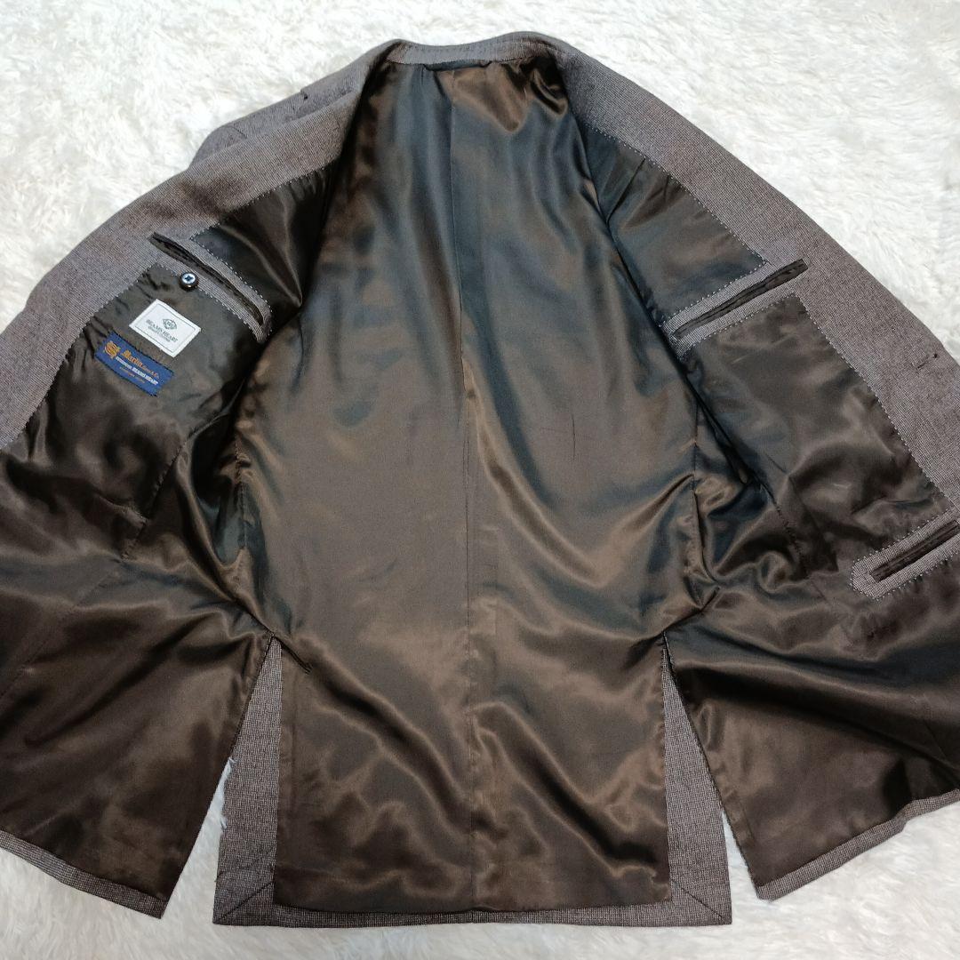 BEAMS HEART マーチンソン生地 ブラウン ビジネスジャケットLsize