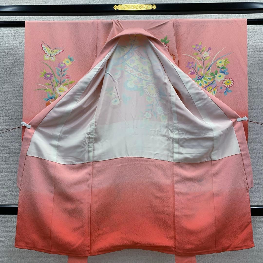 601axu11□七五三 3歳 お宮参り 女児 祝い着 一つ紋 鈴 花□状態良好