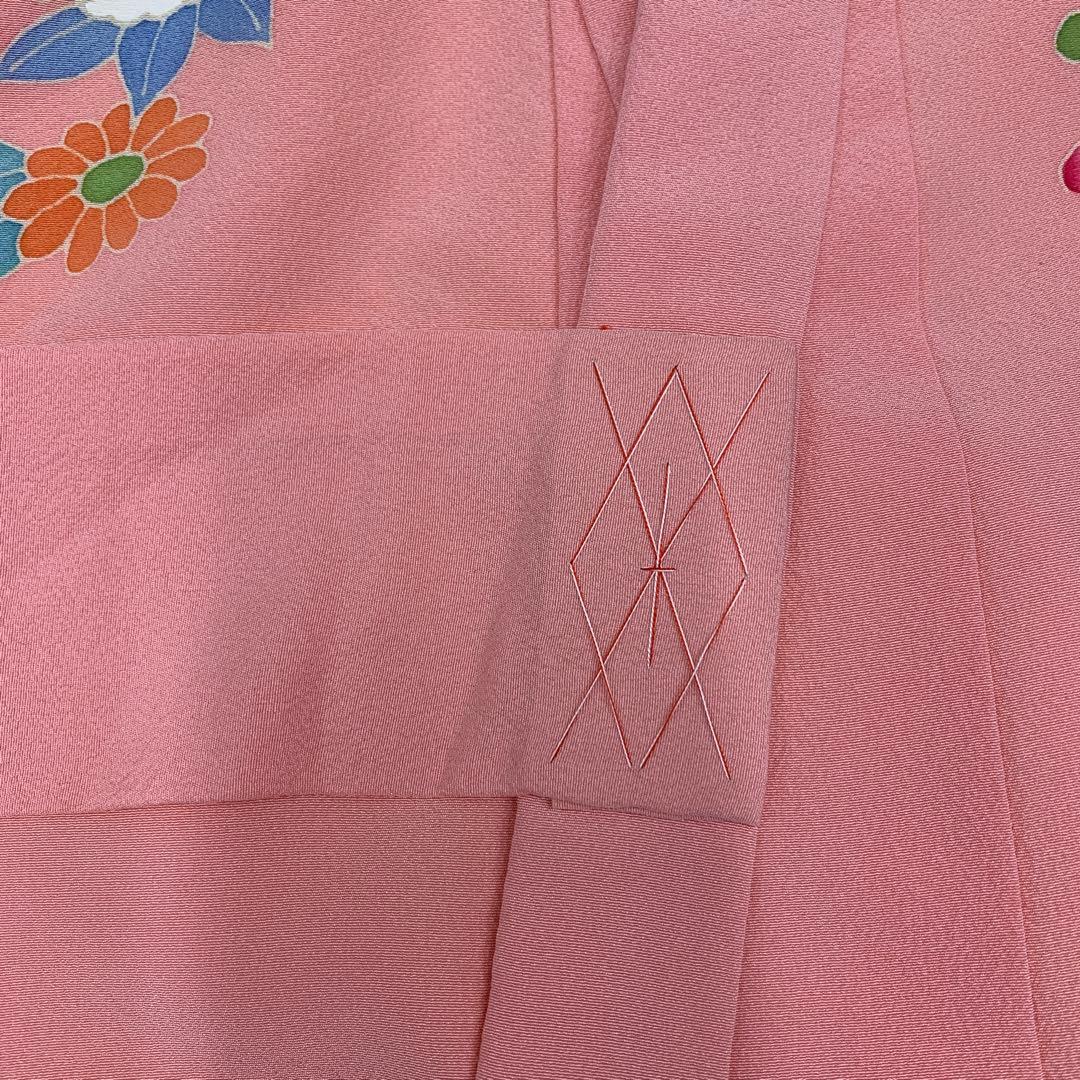 601axu11□七五三 3歳 お宮参り 女児 祝い着 一つ紋 鈴 花□状態良好
