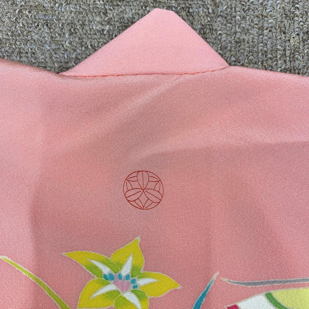 601axu11□七五三 3歳 お宮参り 女児 祝い着 一つ紋 鈴 花□状態良好