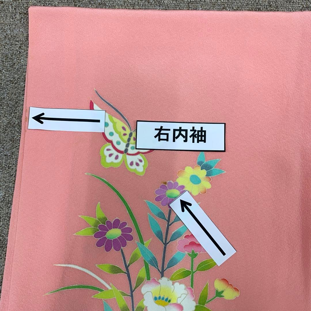 601axu11□七五三 3歳 お宮参り 女児 祝い着 一つ紋 鈴 花□状態良好