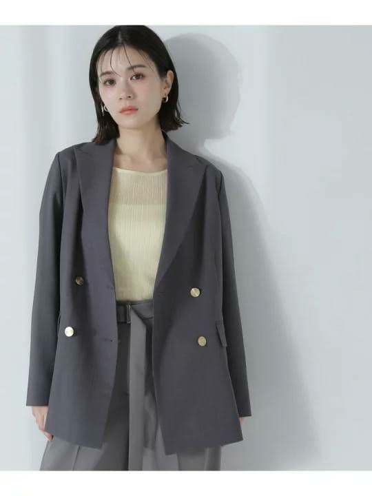 NATURAL BEAUTY BASIC　ダブルブレストジャケット　金ボタン