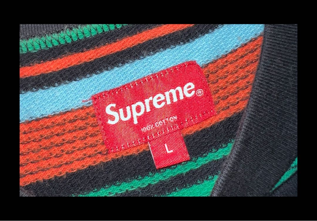 Supreme (シュプリーム) Tシャツ マルチカラー ボーダー