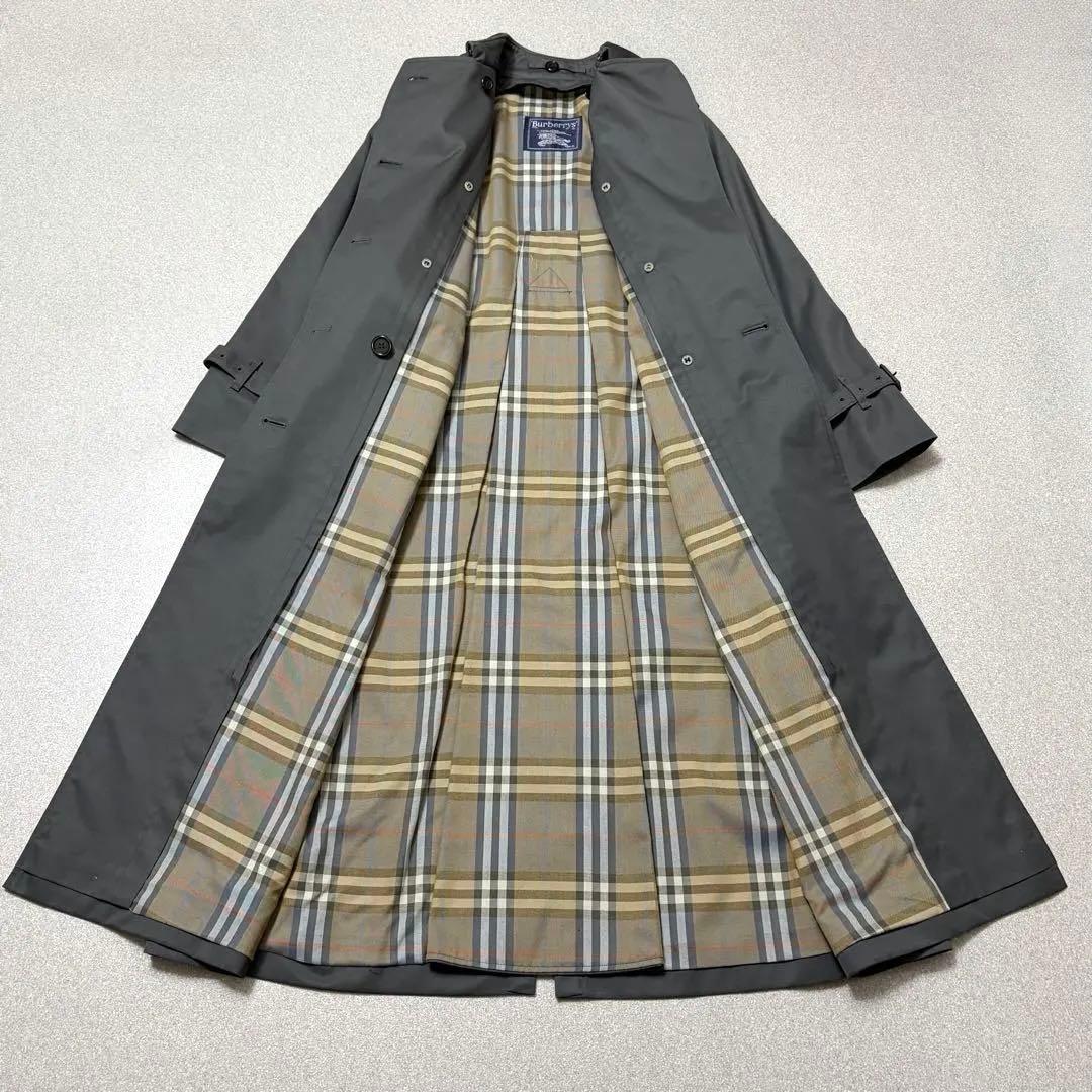 【美品✨希少色】バーバリー ロングトレンチコート 裏地メガチェック ライナー付き