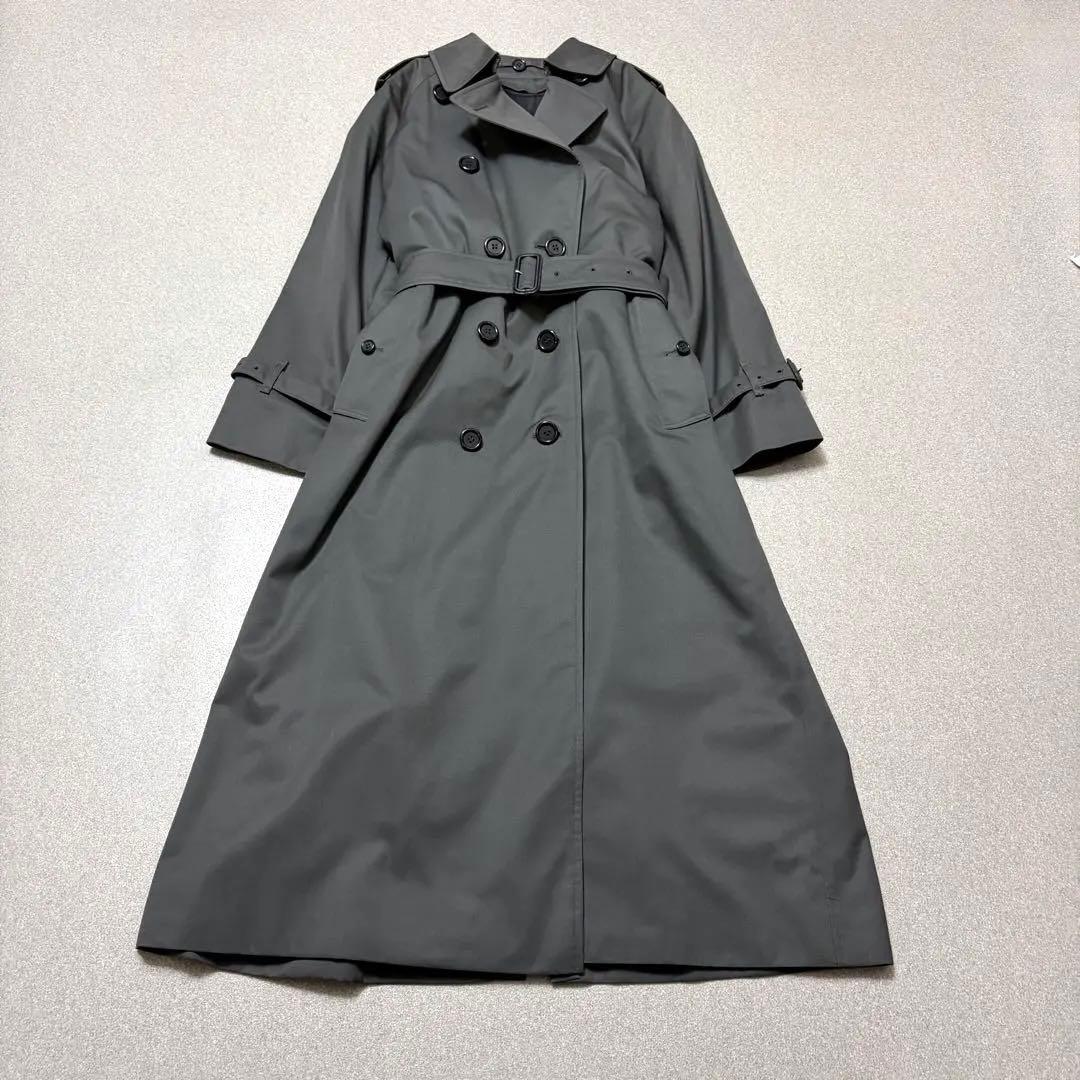 【美品✨希少色】バーバリー ロングトレンチコート 裏地メガチェック ライナー付き