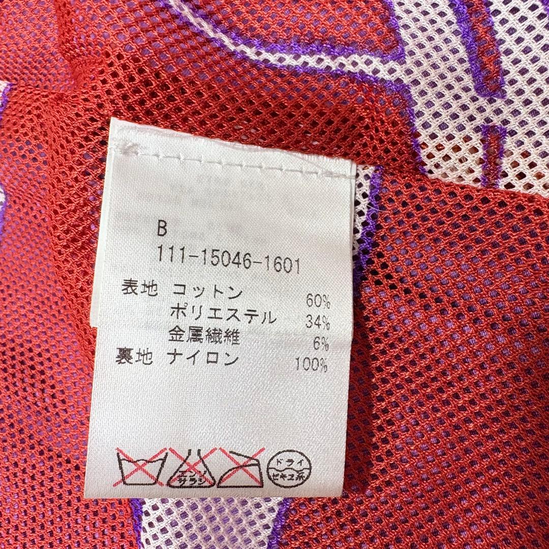 エトロ　トレンチコート　紫　サテン風　ベルト有　ミドル丈　42 裏地　総柄