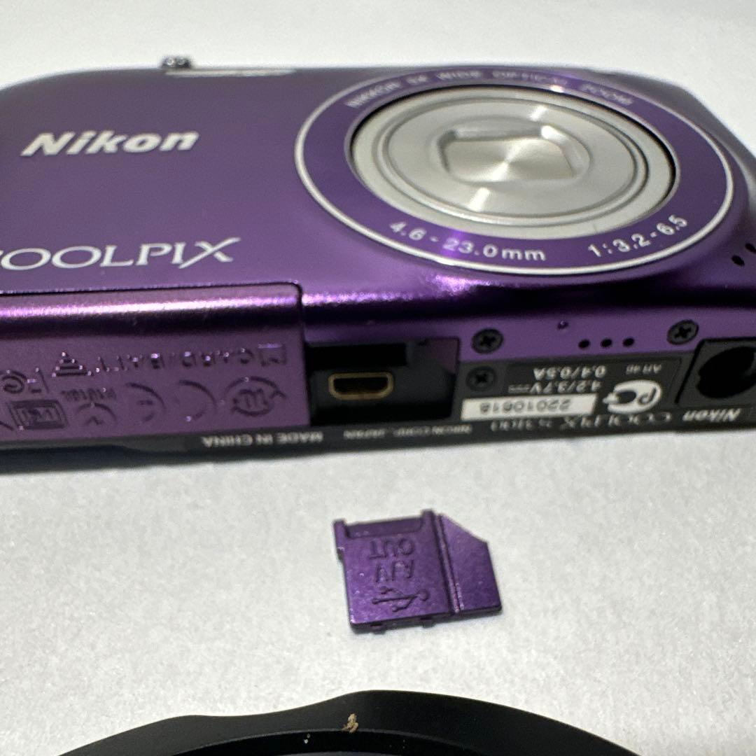 Nikon coolpixＳ3100ファインパープルデジタルカメラ♪