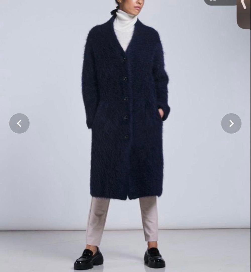 【極美品】Sov. アルパカシャギーボリュームコート　ロング丈　カーディガン