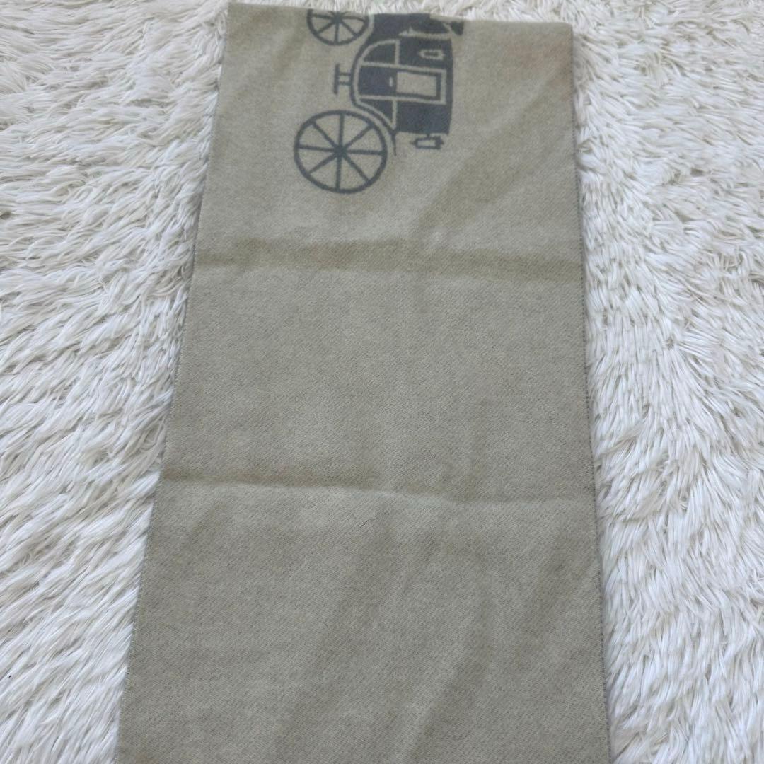 美品✨コーチ カシミヤマフラー グレー ホワイト