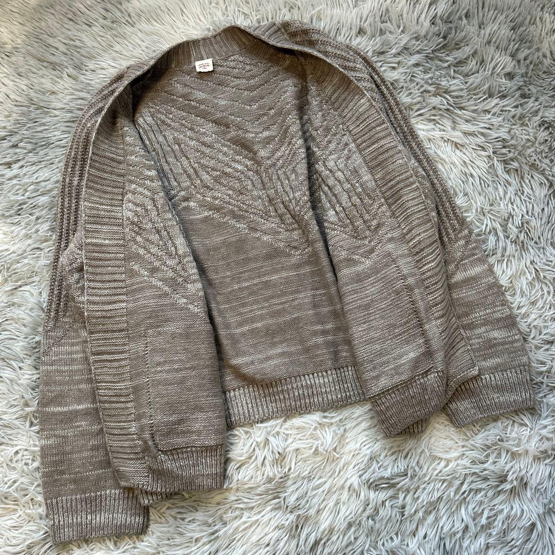 【美品】tamaki niime CA knit ポッケ モカブラウン系 ニット