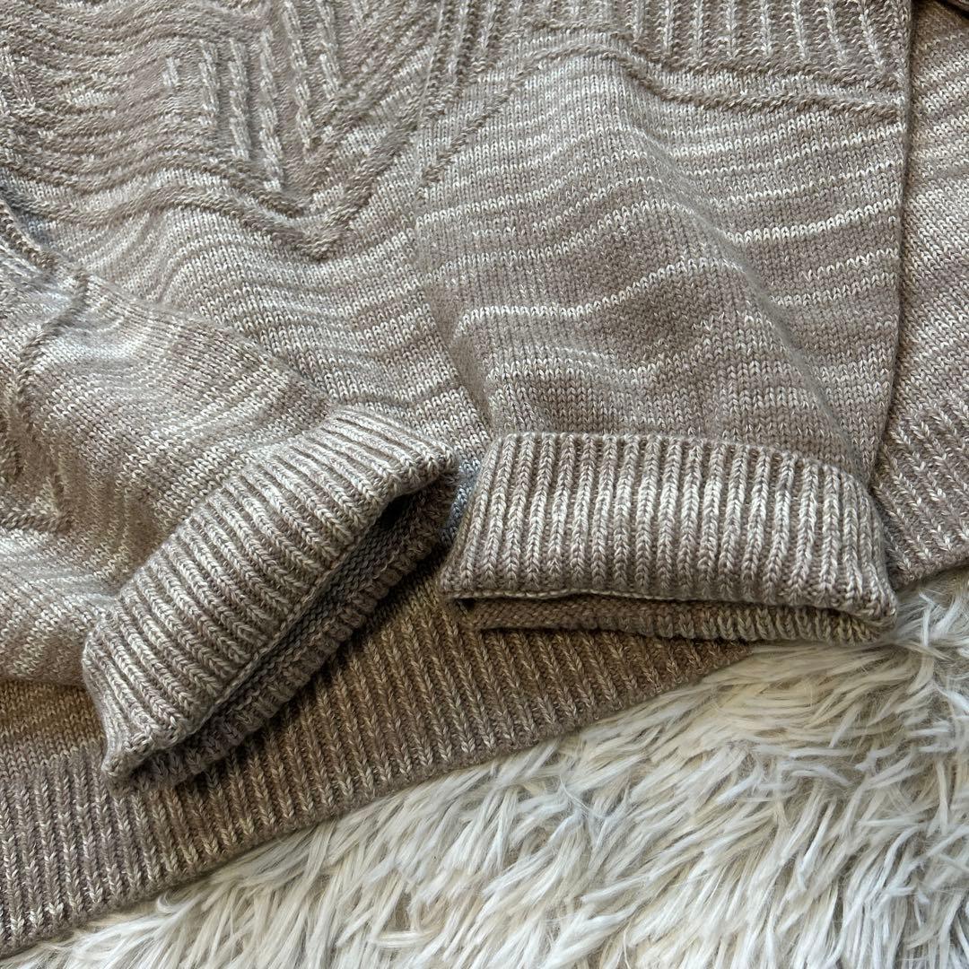 【美品】tamaki niime CA knit ポッケ モカブラウン系 ニット