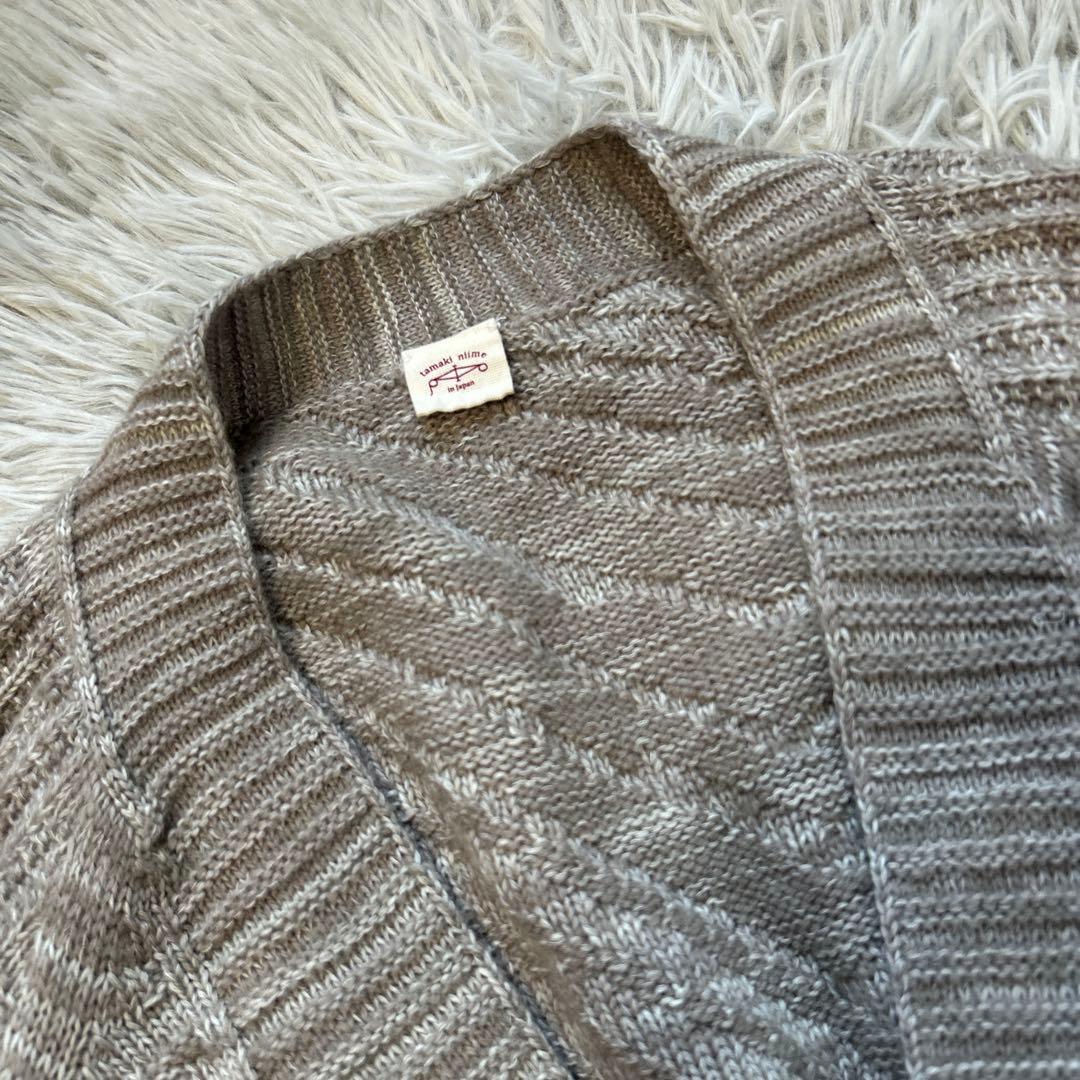 【美品】tamaki niime CA knit ポッケ モカブラウン系 ニット