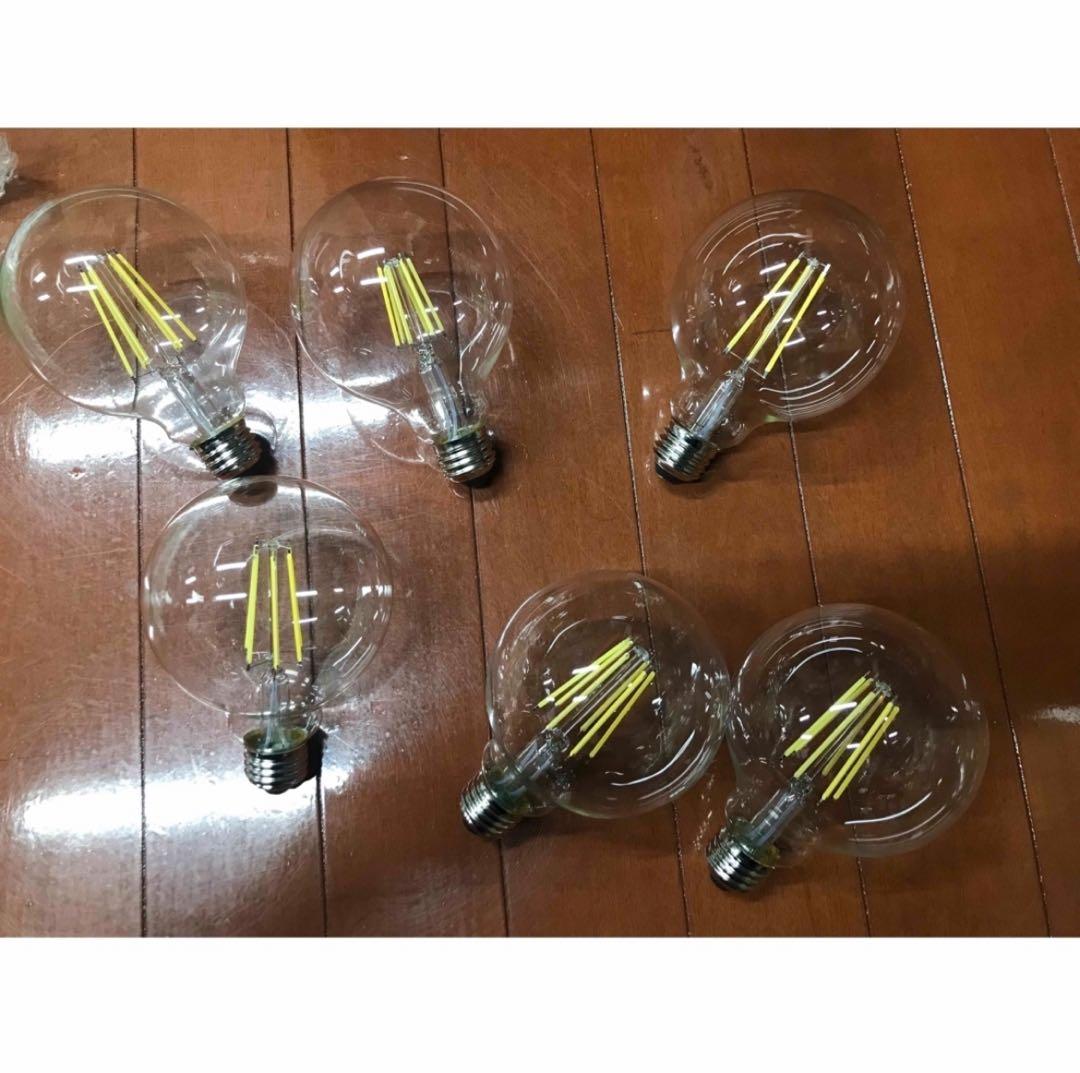 アイリスオーヤマ ／ LEDフィラメント電球(昼白色) E26口金 80W 6球