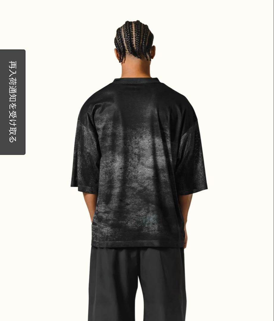 リフLYFT オーバーサイズ メッシュTシャツ ブラックLサイズ