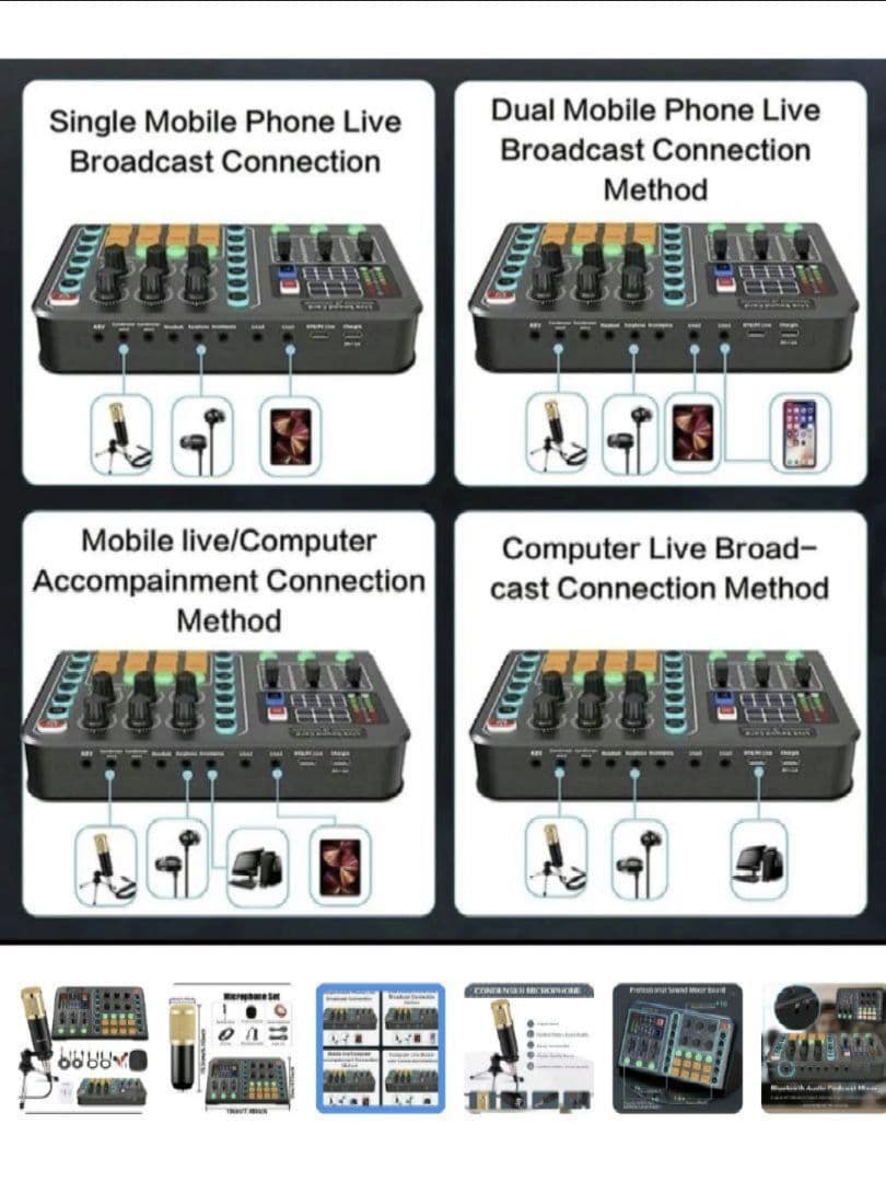 ProfessionalLiveSoundCard ミキサー マイク 配信機材