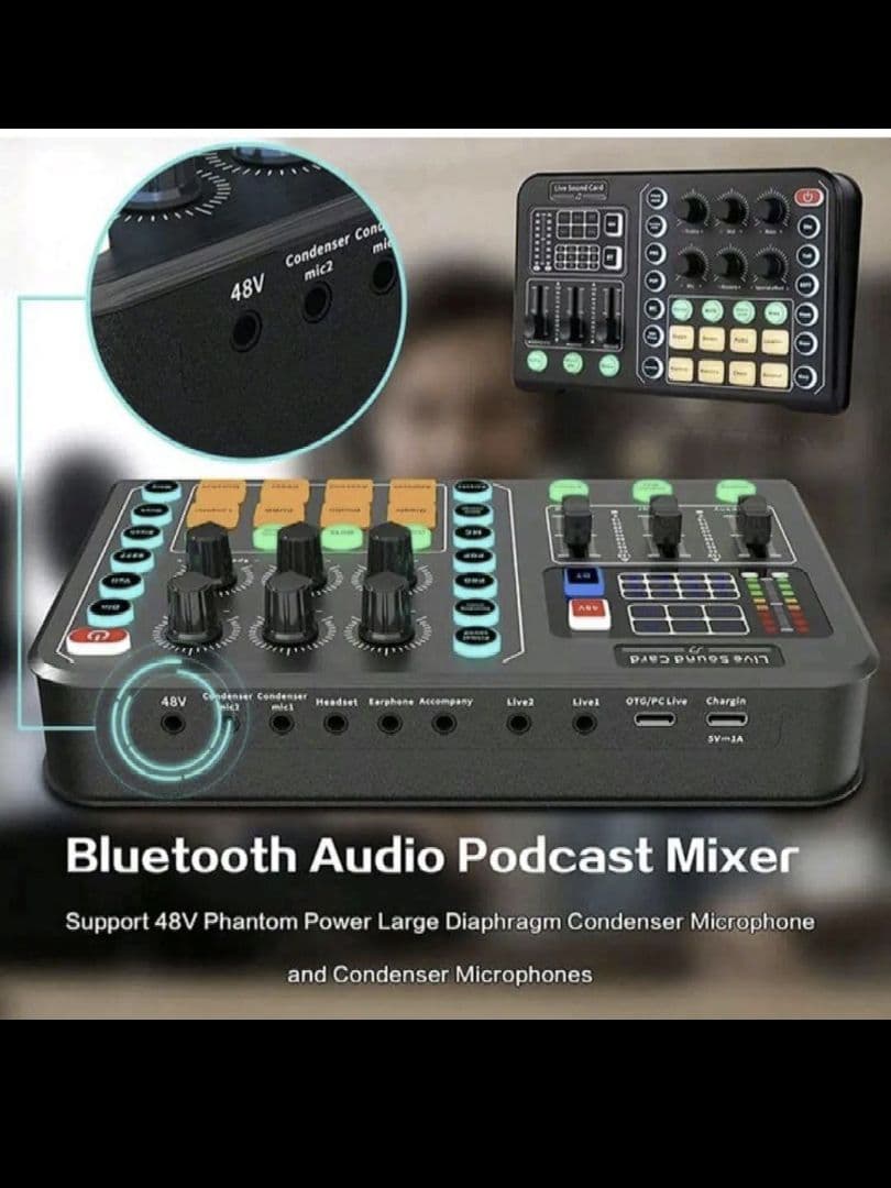 ProfessionalLiveSoundCard ミキサー マイク 配信機材