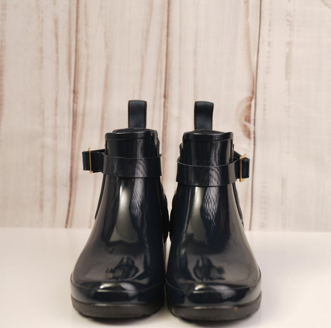 未使用同等品 HUNTER リファインド グロス キルテッド チェルシー ブーツ
