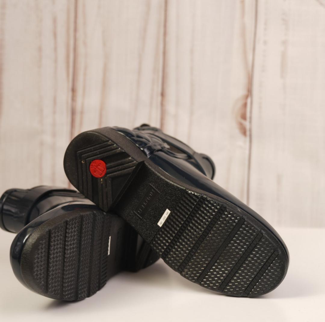 未使用同等品 HUNTER リファインド グロス キルテッド チェルシー ブーツ