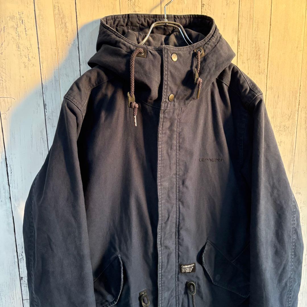 カーハート フィッシュテールパーカー 中綿ジャケット carhartt ネイビー