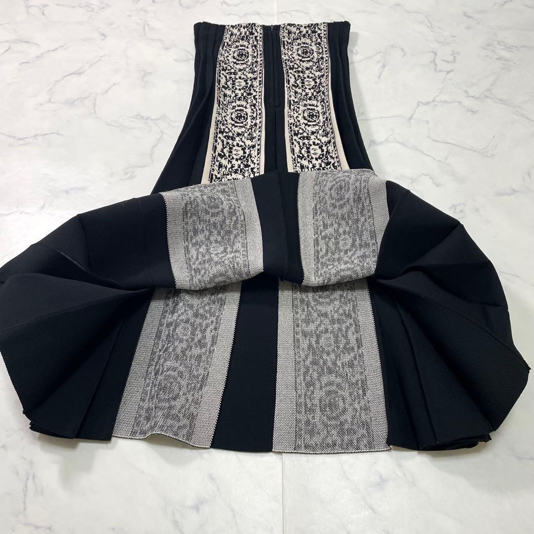 marrysama Ameri VINTAGE プリーツジャガードニット