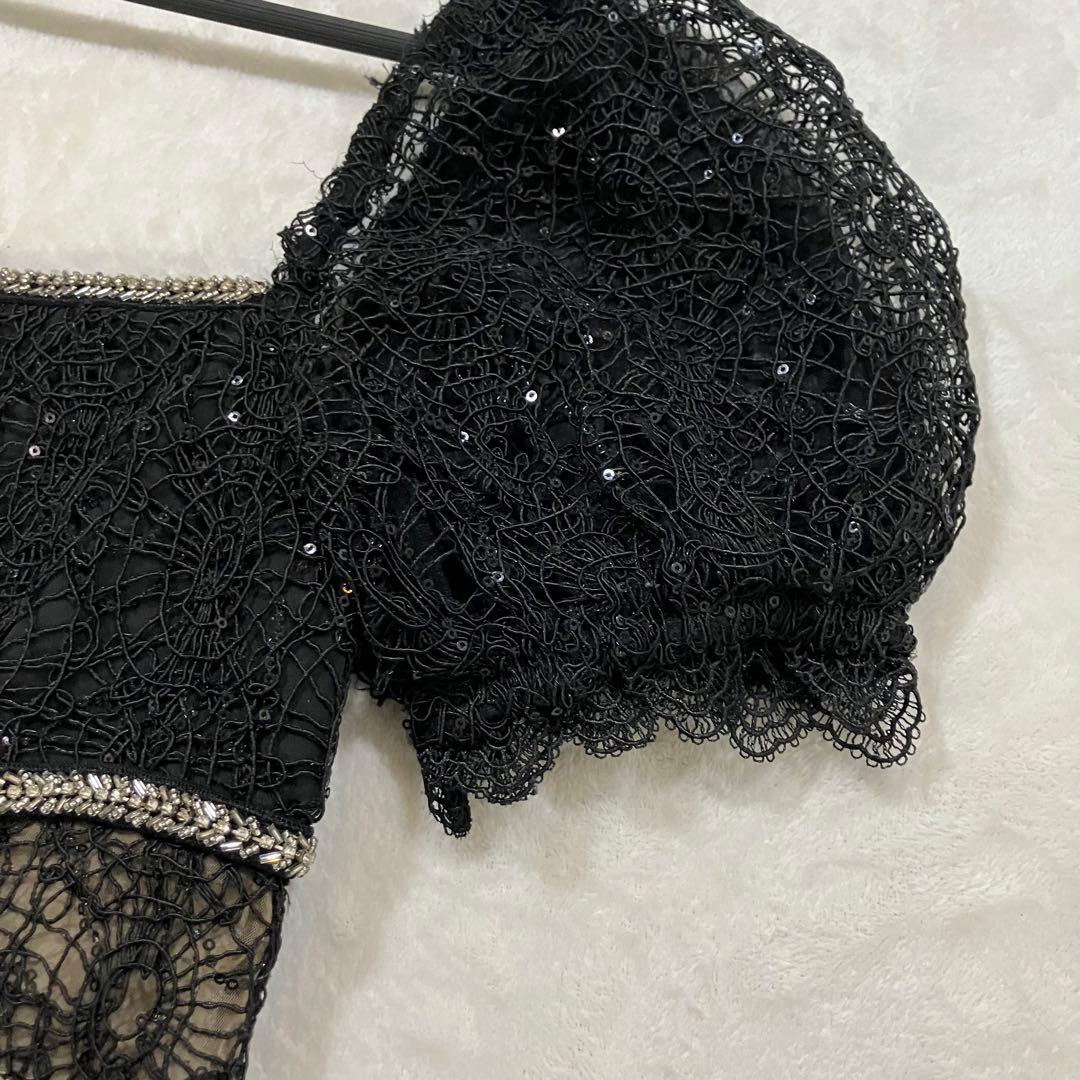 キャロル30美品♡セルフポートレート　クリスタル レイヤード レースドレス